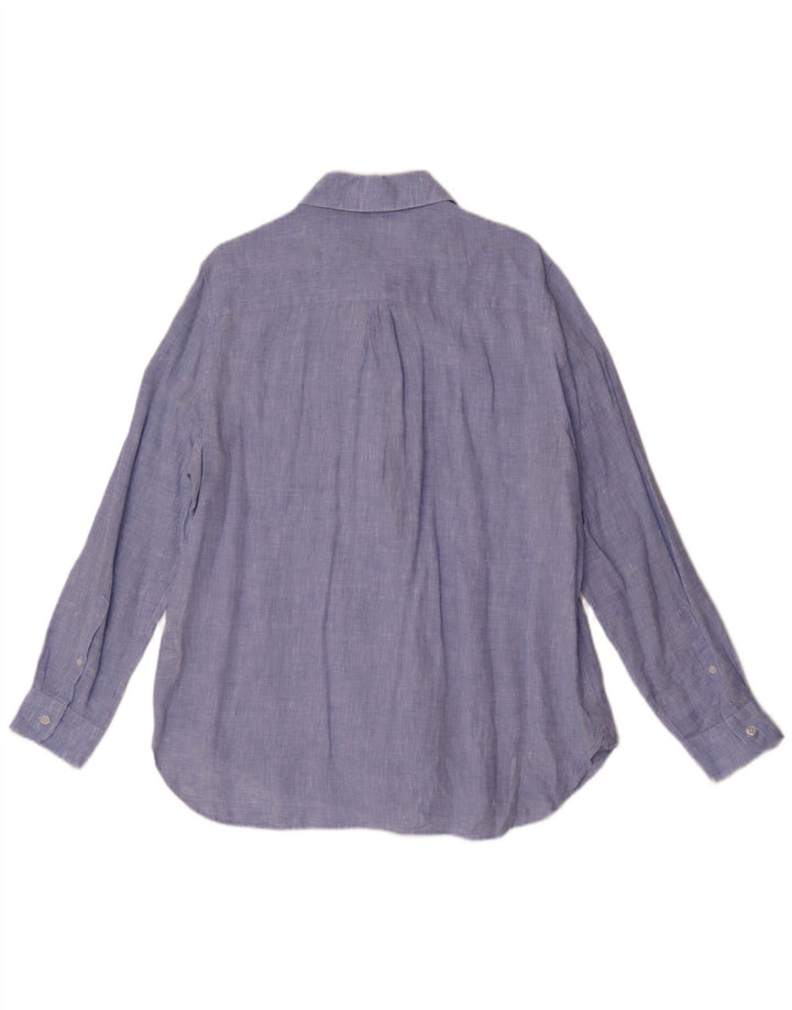 Camicia da donna Reiss UK 14 grande lino blu