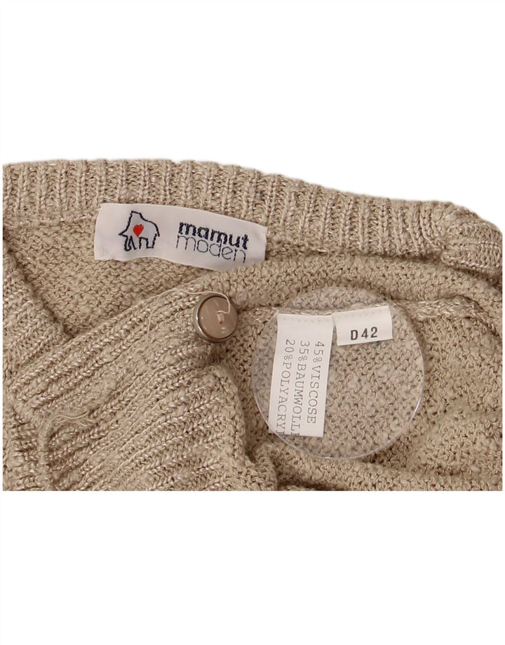 Maglione da donna Mamut Moden con collo a bottoni, EU 42, grande viscosa beige