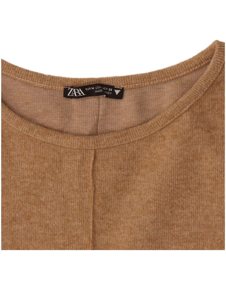 Abito T-shirt Zara da donna UK 12 beige medio