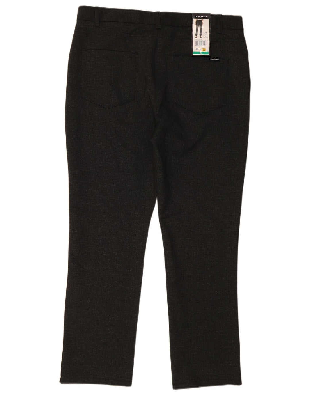 Pantaloni casual dritti da uomo Dkny XL W36 L29 poliestere nero