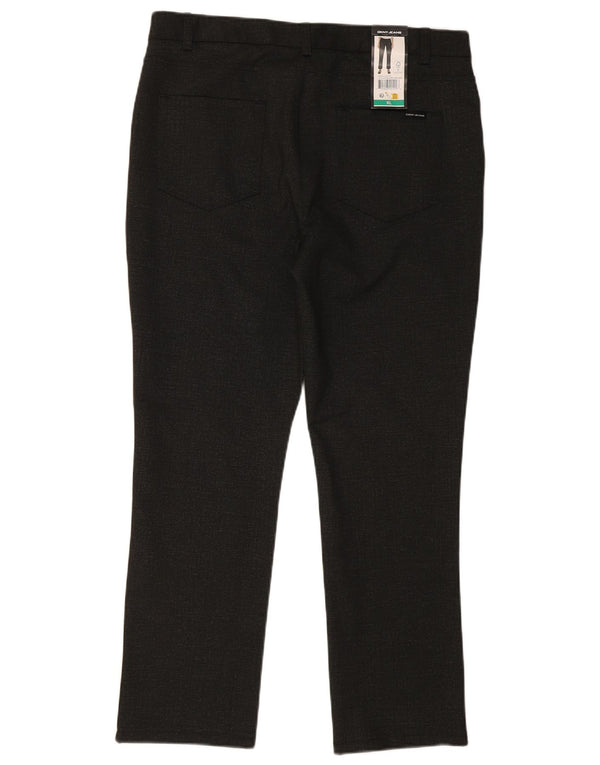 Pantaloni casual dritti da uomo Dkny XL W36 L29 poliestere nero