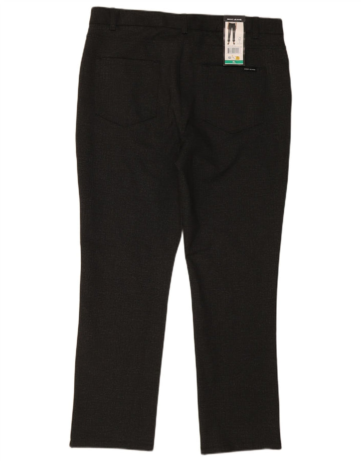Pantaloni casual dritti da uomo Dkny XL W36 L29 poliestere nero