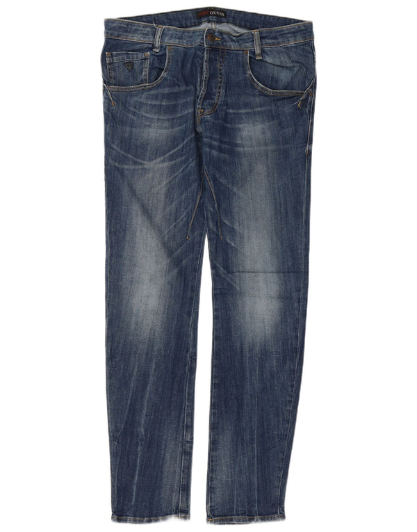 Jeans slim da uomo Guess W32 L32 cotone blu