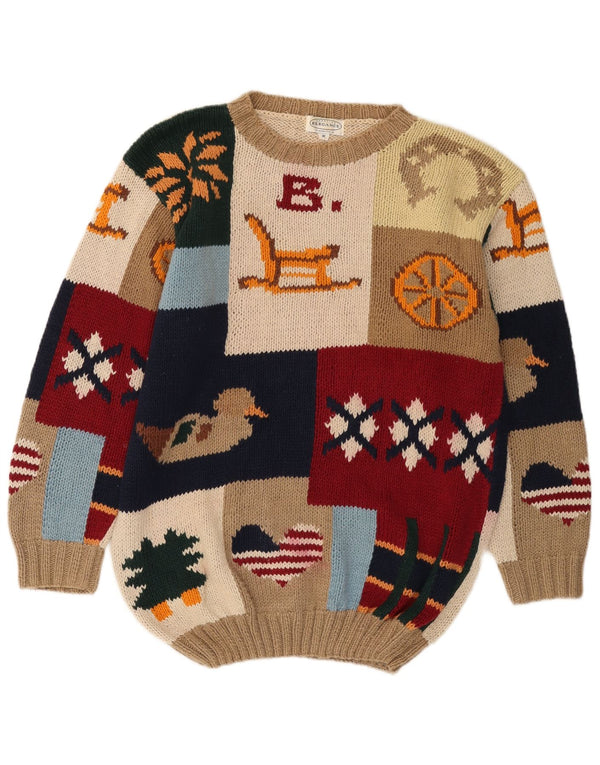 Maglione maglione girocollo da uomo Elegance, colore medio, multicolore, novità