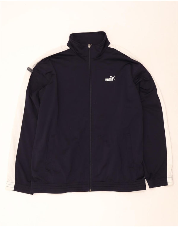 Giacca da tuta da uomo Puma Regular Fit 2XL Blu Navy Colourblock Sports