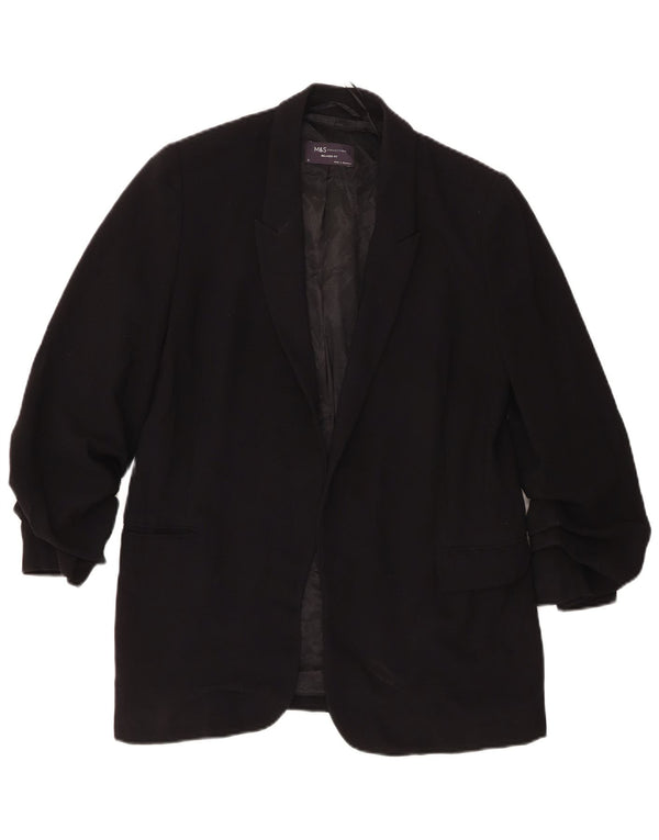 Giacca blazer dalla vestibilità rilassata da donna Marks & Spencer UK 10 piccola nera