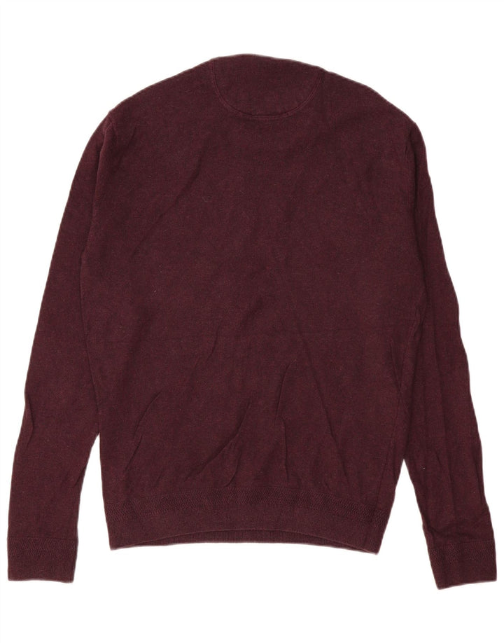 Maglione maglione girocollo da uomo Jack Wills in cotone bordeaux medio