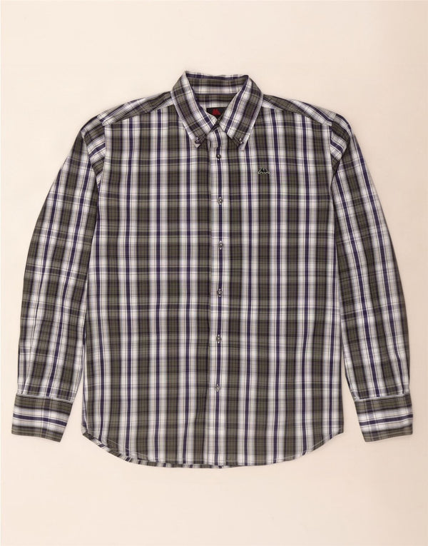 Camicia Kappa Uomo A Quadri Grandi Verdi In Cotone