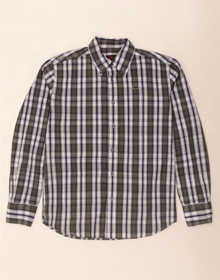 Camicia Kappa Uomo A Quadri Grandi Verdi In Cotone
