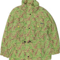 COLMAR Womens Oversized Windbreaker Jacket IT 44 Medium Green Geometric Vintage Colmar and Second-Hand Colmar from Messina Hembry 