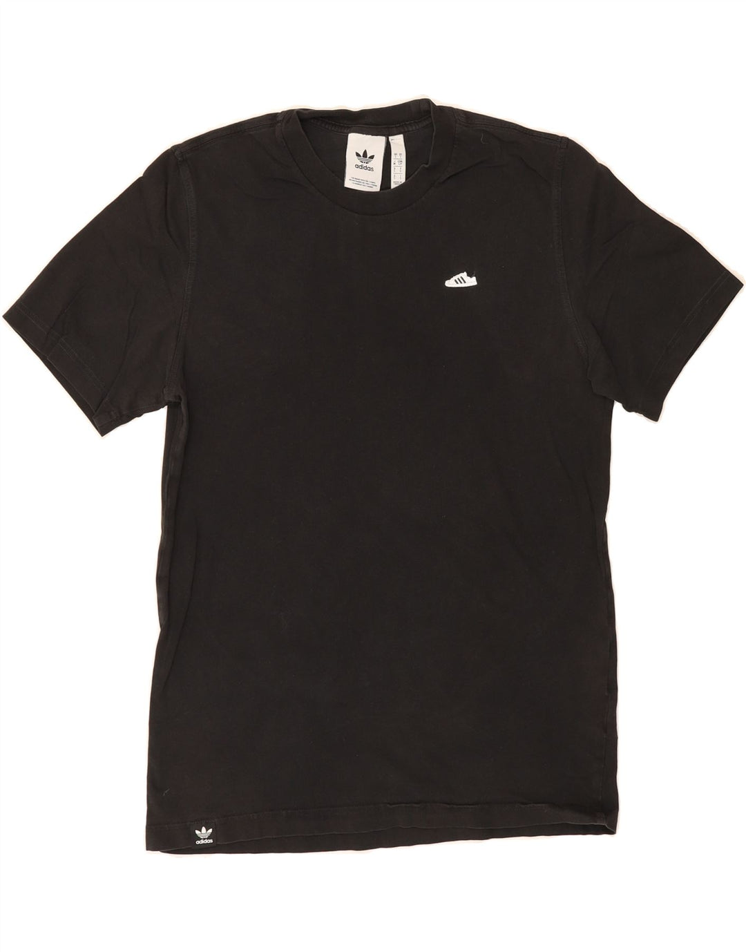 ADIDAS Mens T-Shirt Top Small Black Cotton Vintage Adidas and Second-Hand Adidas from Messina Hembry 