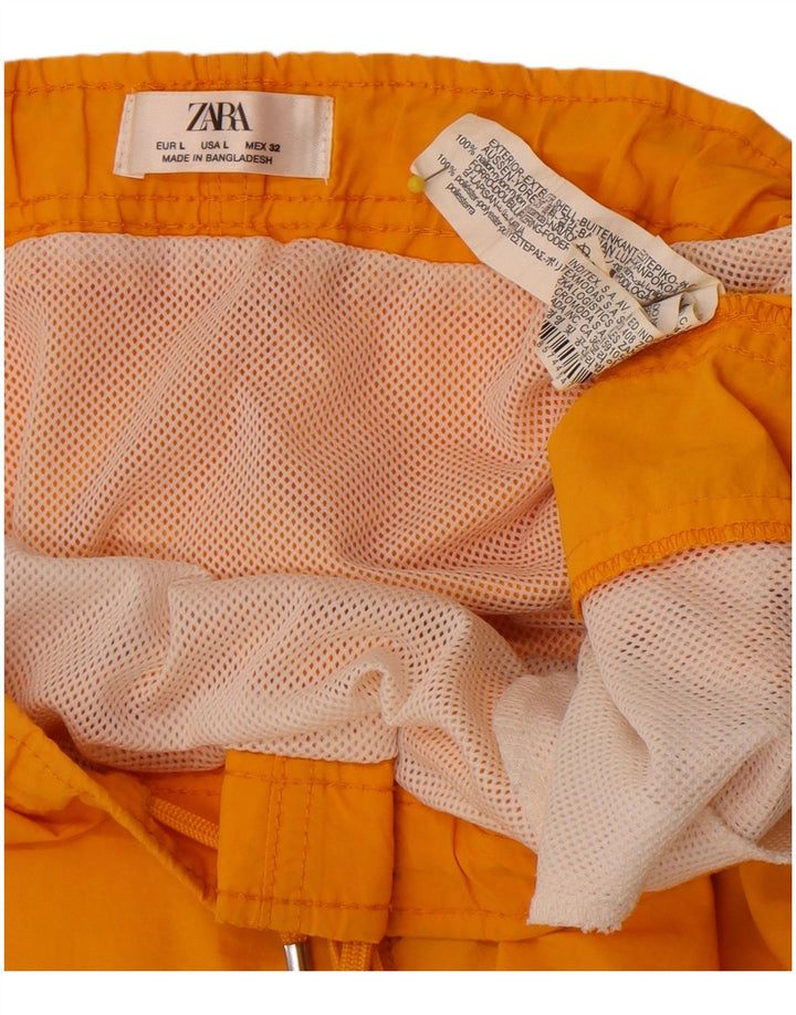 Pantaloncini da bagno da uomo Zara grandi in nylon giallo