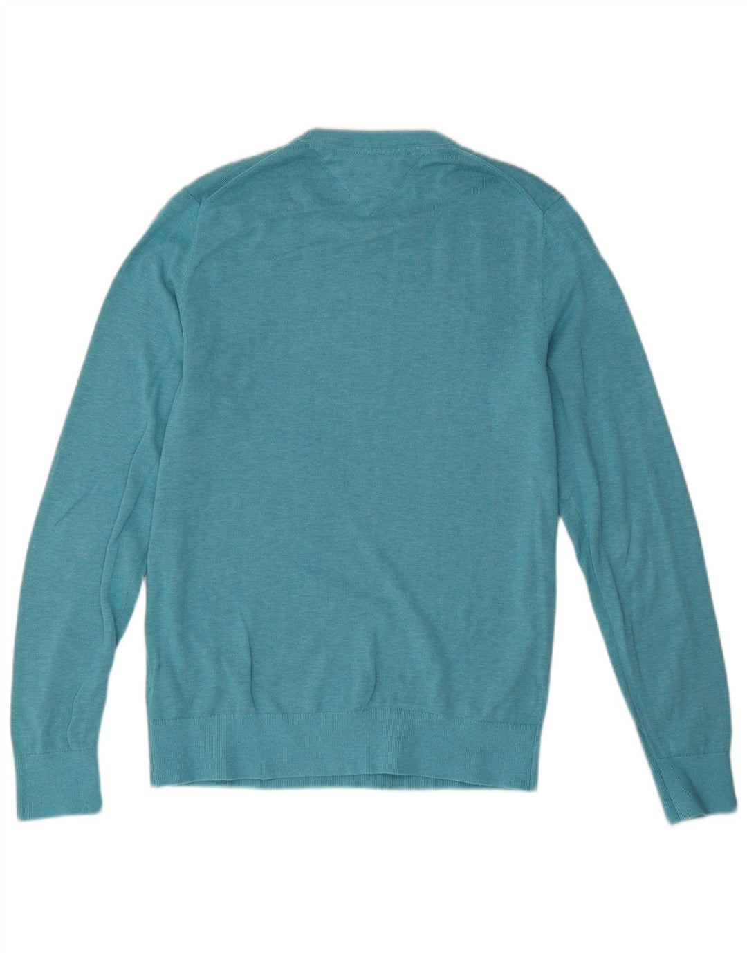 Maglione maglione girocollo da uomo Tommy Hilfiger cotone medio turchese