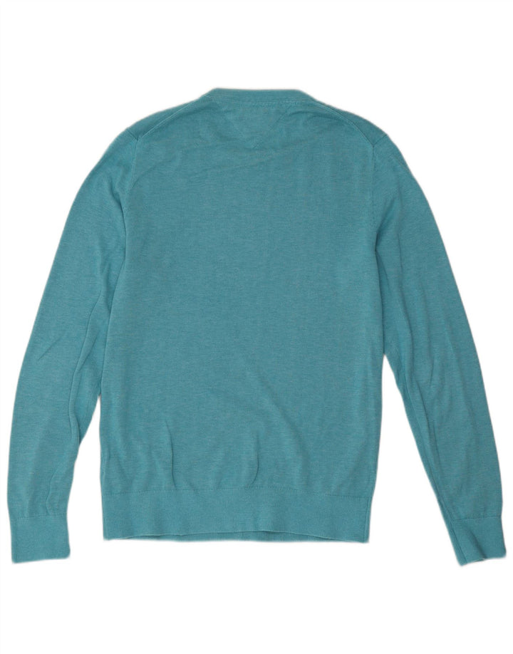 Maglione maglione girocollo da uomo Tommy Hilfiger cotone medio turchese