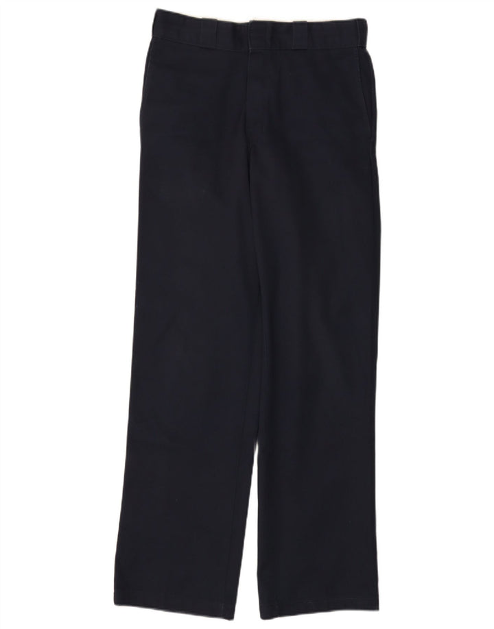 DICKIES Pantaloni chino dritti da uomo W30 L32 poliestere blu navy