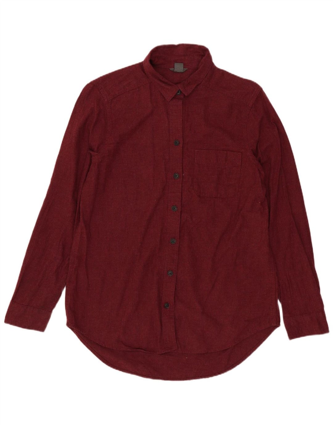 Camicia oversize da donna EDDIE BAUER UK 10 Small Maroon Cotton