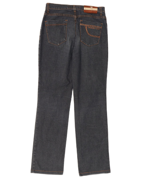 Jeans Dritti Donna Trussardi W26 L29 Cotone Blu Navy