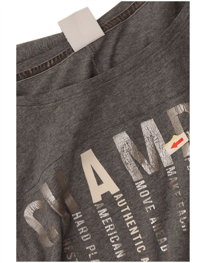 Top tunica a maniche lunghe con grafica da donna Champion UK 20 2XL Grigio