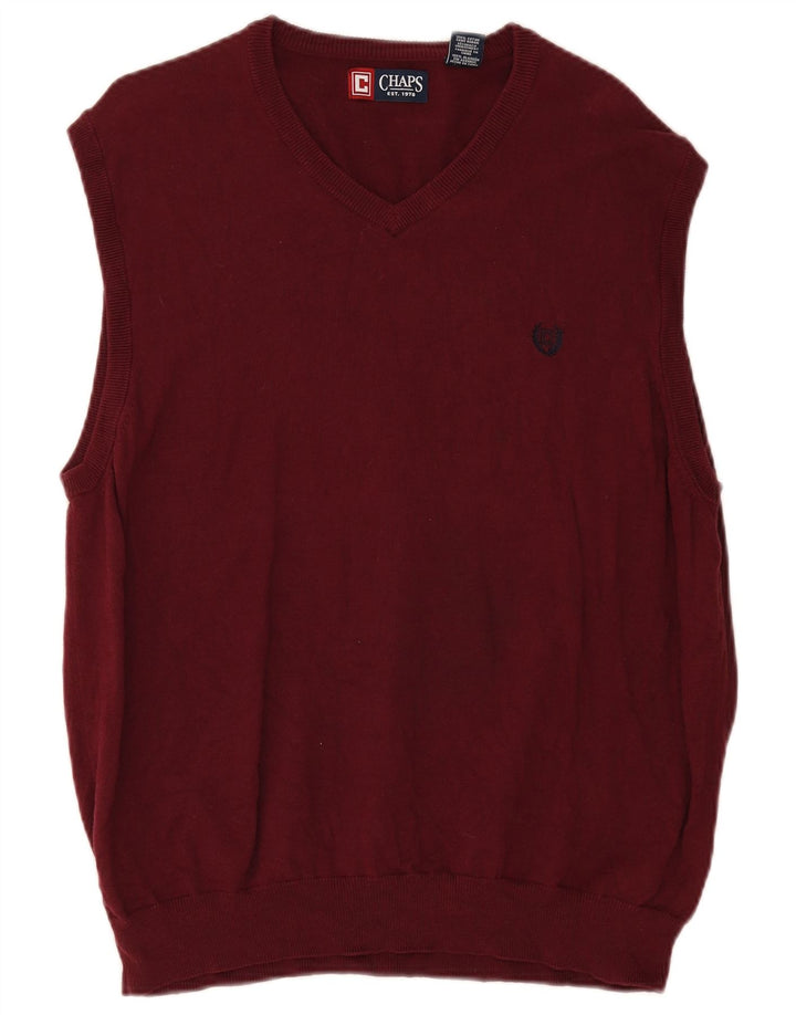 Canottiera da uomo Chaps XL in cotone bordeaux