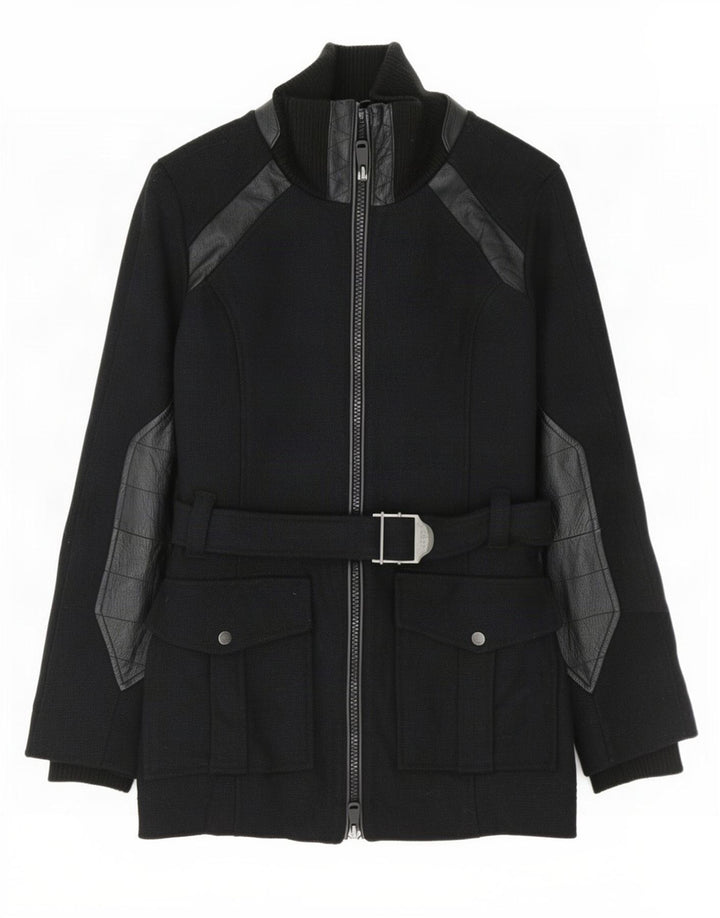 Cappotto giacca a vento da donna Diesel UK 10 piccolo in lana color block nero
