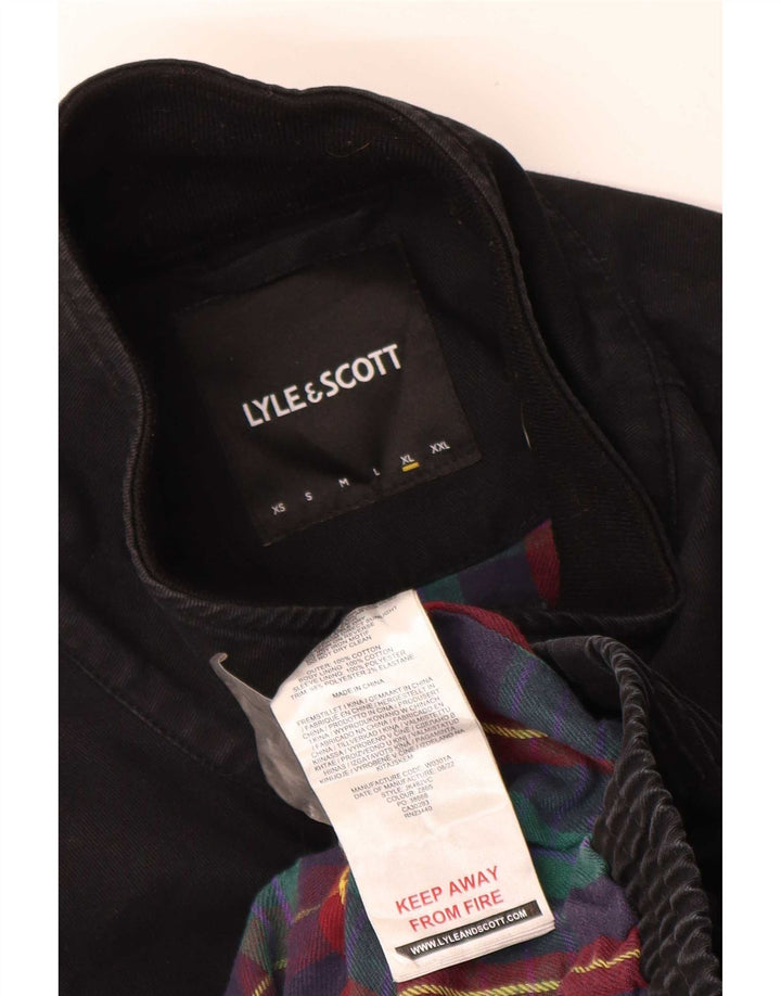 Giubbotto bomber da uomo Lyle & Scott UK 42 XL cotone nero