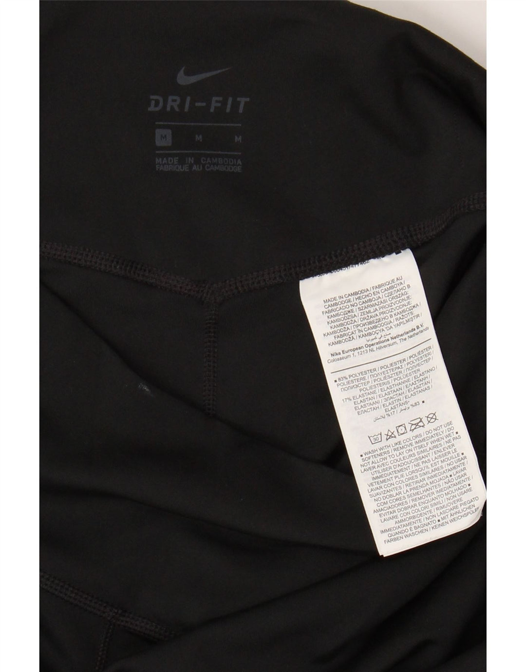 Leggings NIKE Dri Fit da donna UK 12 medio nero poliestere