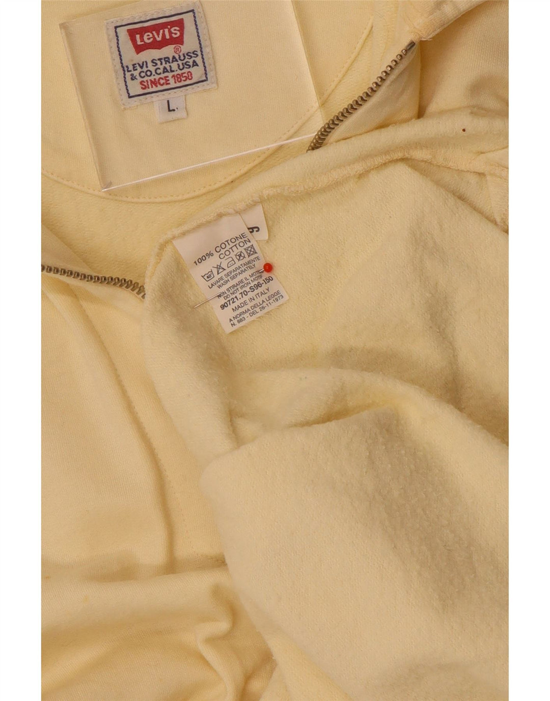 Felpa Levi's da uomo con collo alto, maglione grande, cotone beige