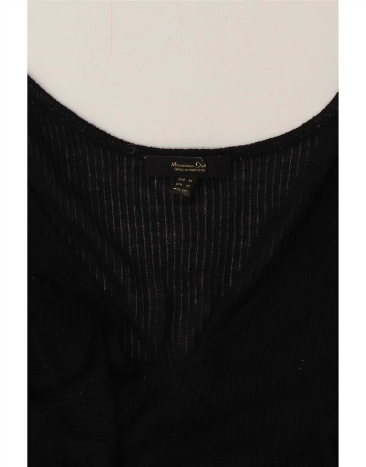 Canotta trasparente da donna Massimo Dutti UK 18 XL Nera