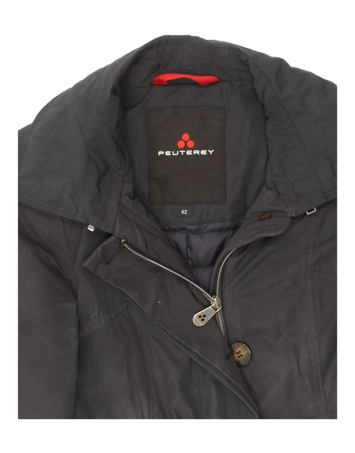 PEUTEREY Womens Windbreaker Coat IT 42 Medium Navy Blue Polyester Vintage PEUTEREY and Second-Hand PEUTEREY from Messina Hembry 