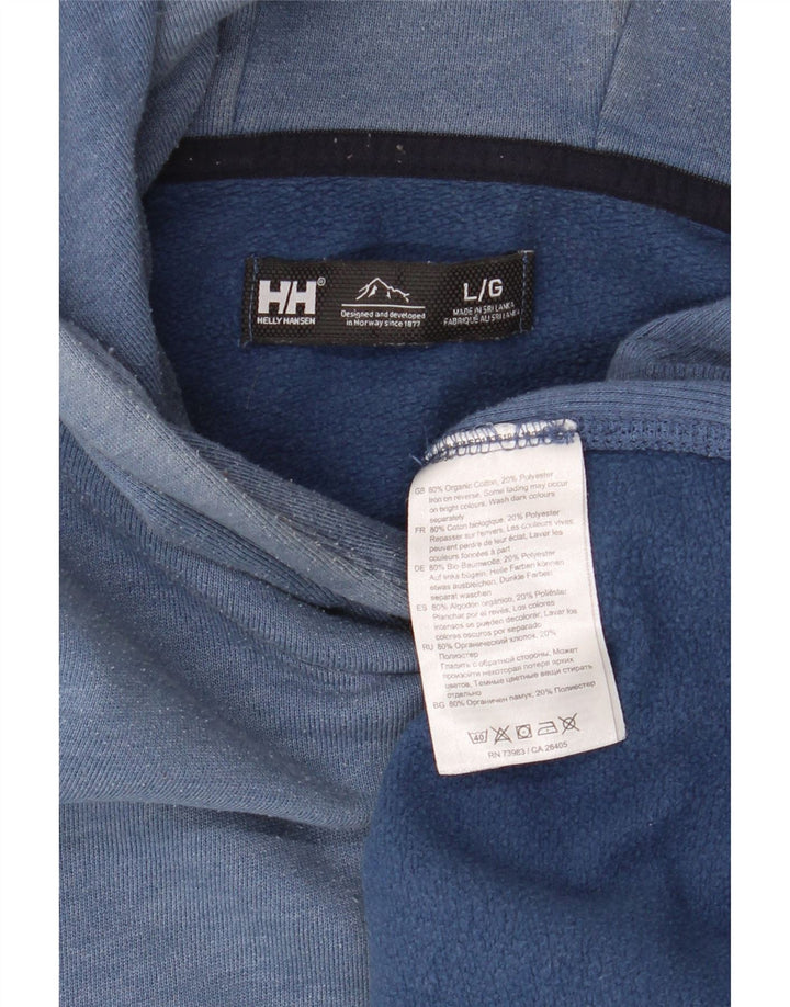 Felpa con cappuccio grafica da uomo Helly Hansen grande cotone blu