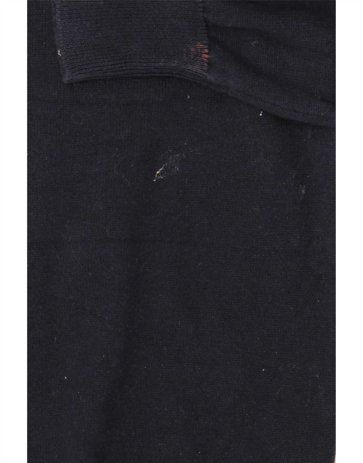 Maglione maglione girocollo da uomo Marks & Spencer grande cotone blu navy