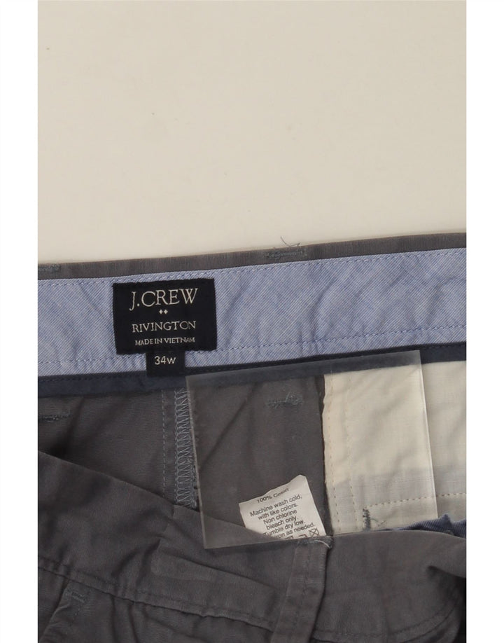 J. CREW Pantaloncini chino Rivington da uomo W34 Large in cotone grigio