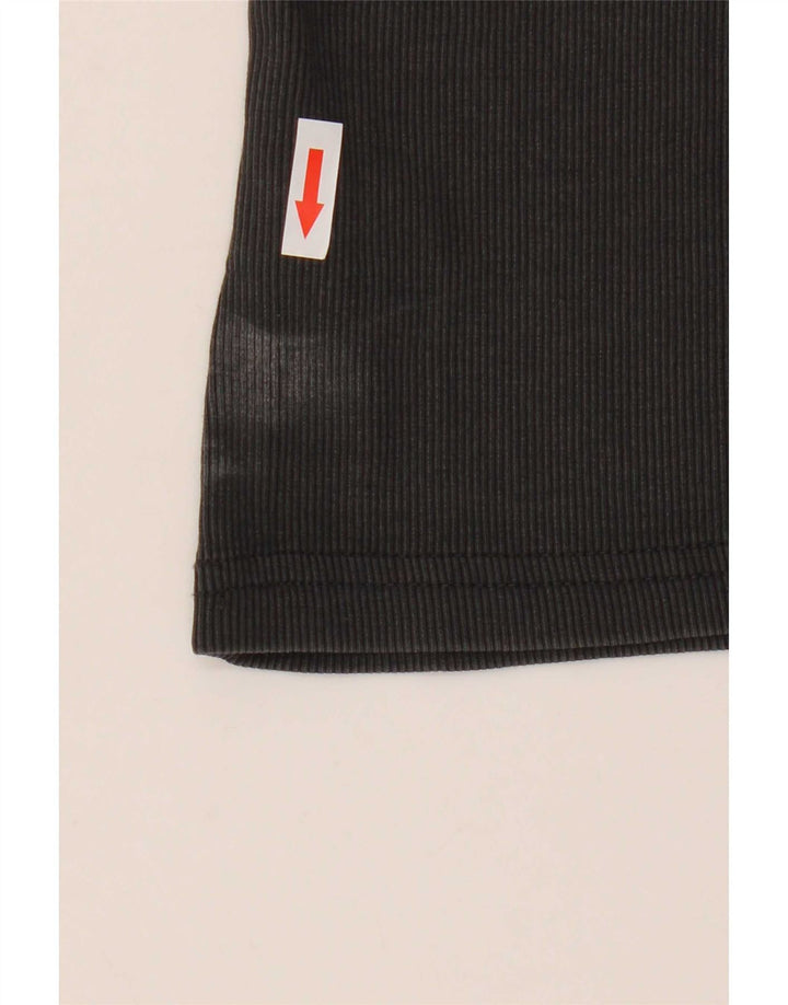 Top Zara da donna a maniche lunghe UK 14 grande cotone grigio