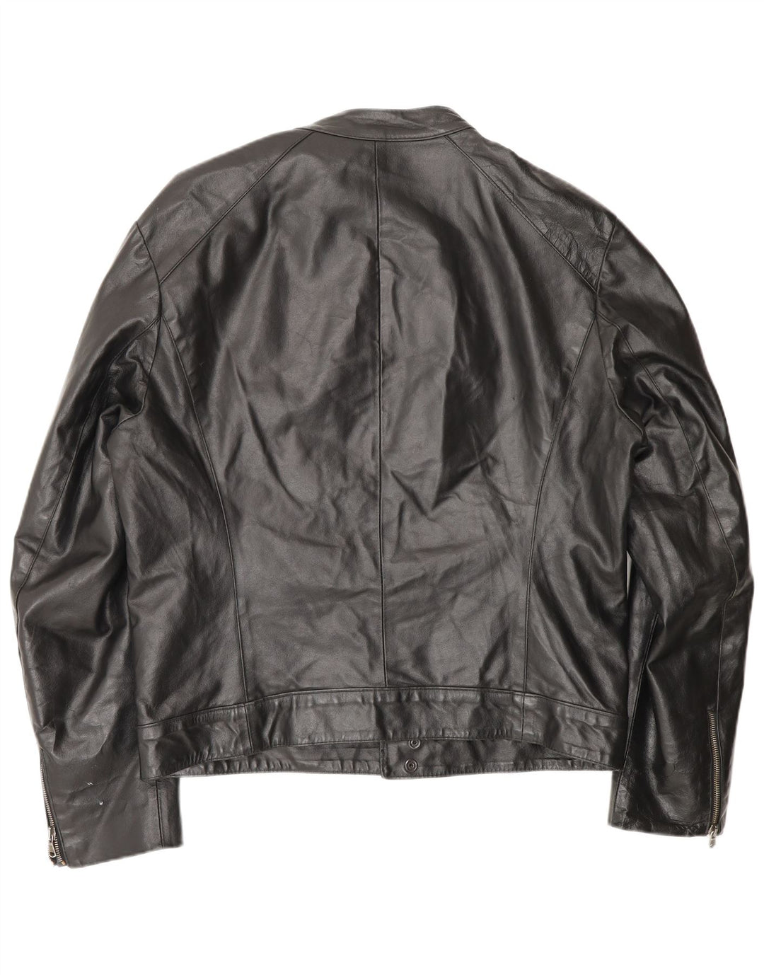 Giacca in pelle vintage da uomo UK 40 grande in pelle nera