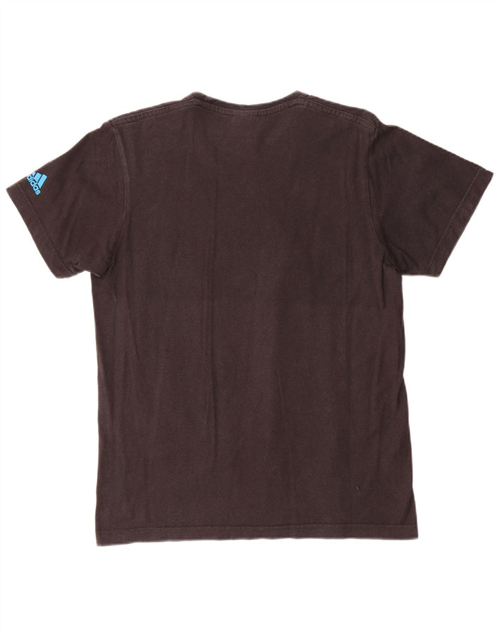 T-shirt grafica da uomo Adidas Top in cotone nero medio