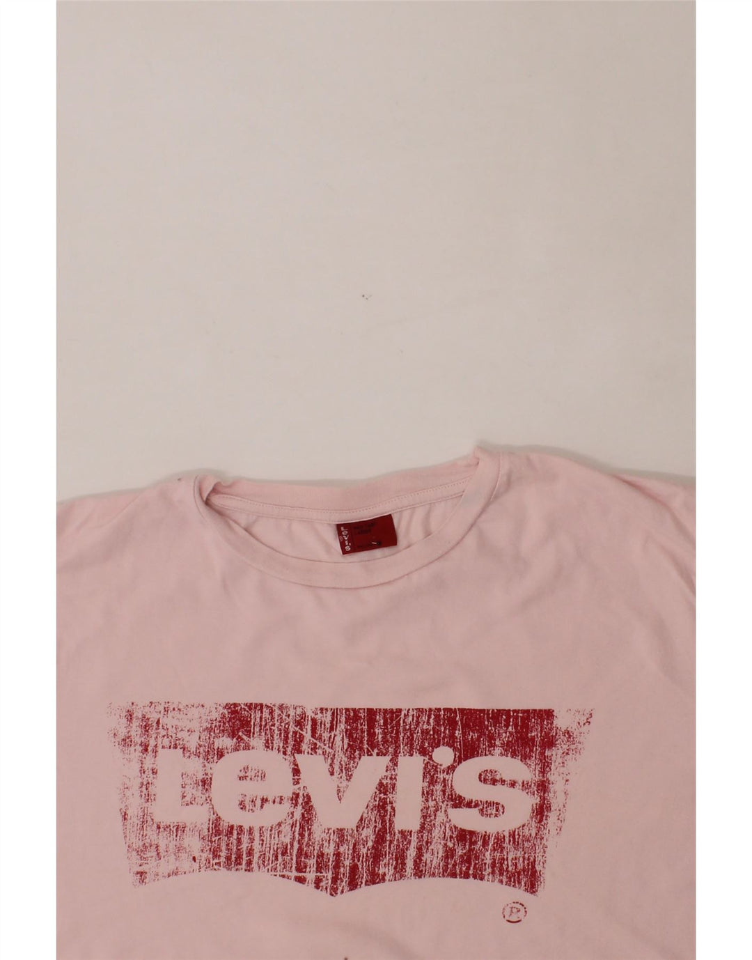 LEVI'S Mens Graphic T-Shirt Top Large Pink Cotton Vintage Levi's and Second-Hand Levi's from Messina Hembry 