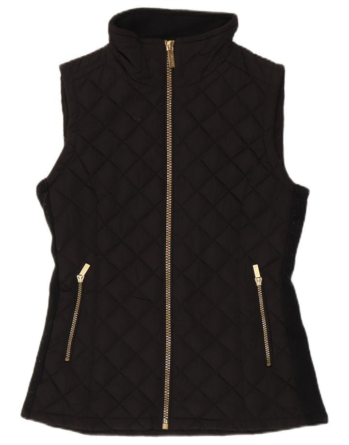 Gilet trapuntato da donna CALVIN KLEIN UK 6 XS poliestere nero