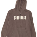 Felpa con cappuccio grafica da uomo Puma in cotone grigio medio