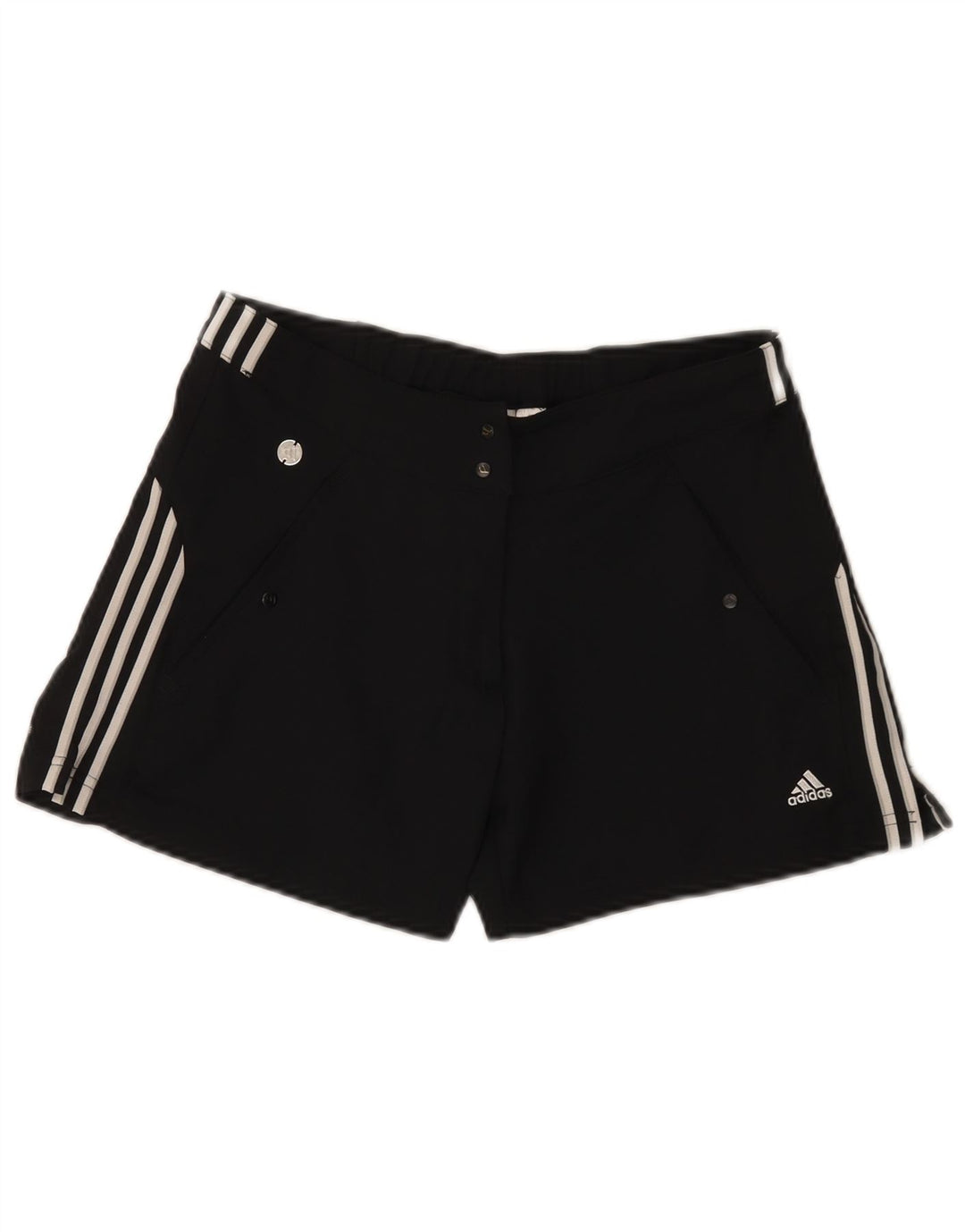 Pantaloncini sportivi regolari Adidas Climalite da donna UK 10 piccoli poliestere nero