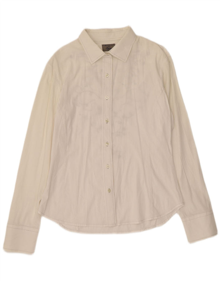 Maglietta grafica da donna Replay UK 14 grande floreale bianco