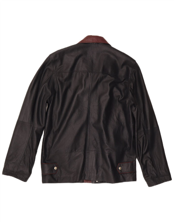 Giacca in pelle da uomo Mondial IT 48 Small in pelle color block nera