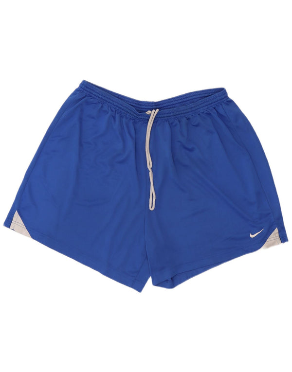 Pantaloncini sportivi da uomo Nike 2XL blu poliestere sportivo