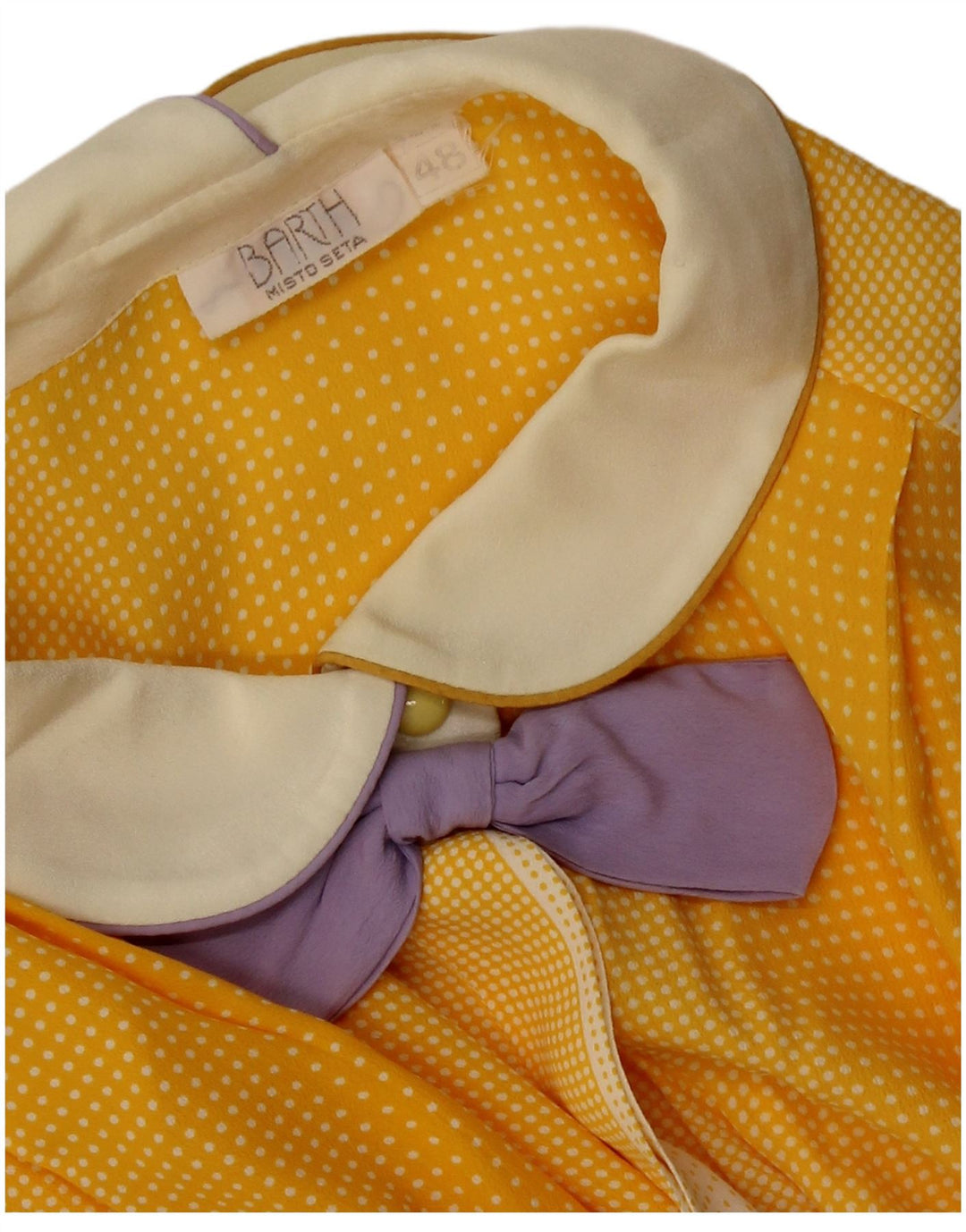 Camicia Donna BARTH IT 48 XL Seta Maculata Gialla