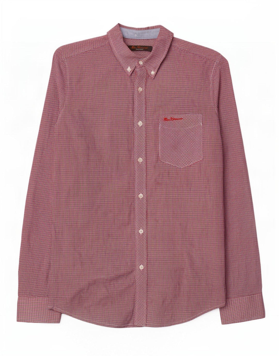 Camicia da uomo Ben Sherman piccola in cotone a quadretti rossi
