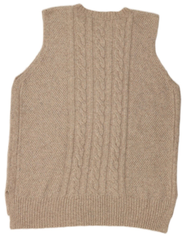 Canotta da donna Marks & Spencer UK 16 grande poliestere beige