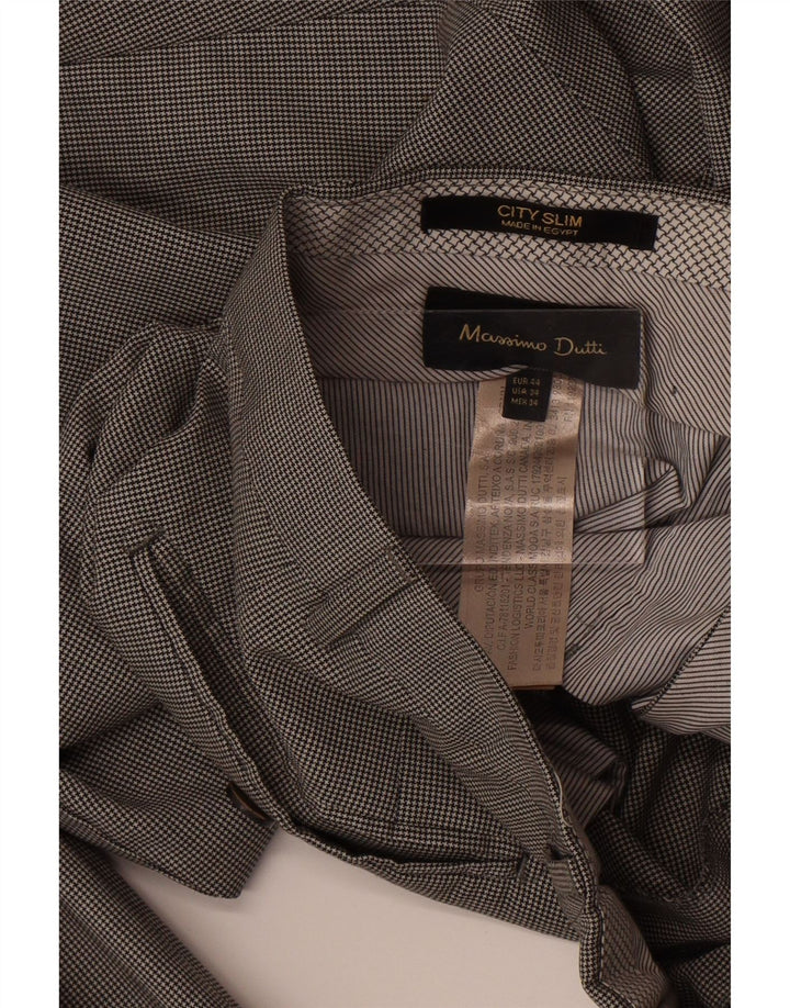 Pantaloni casual da uomo Massimo Dutti EU 44 Large W34 L33 pied de poule nero