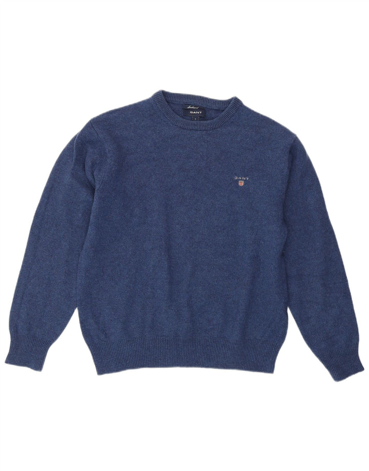 GANT Maglione girocollo da ragazzo 12-13 anni Large Blue Lambswool