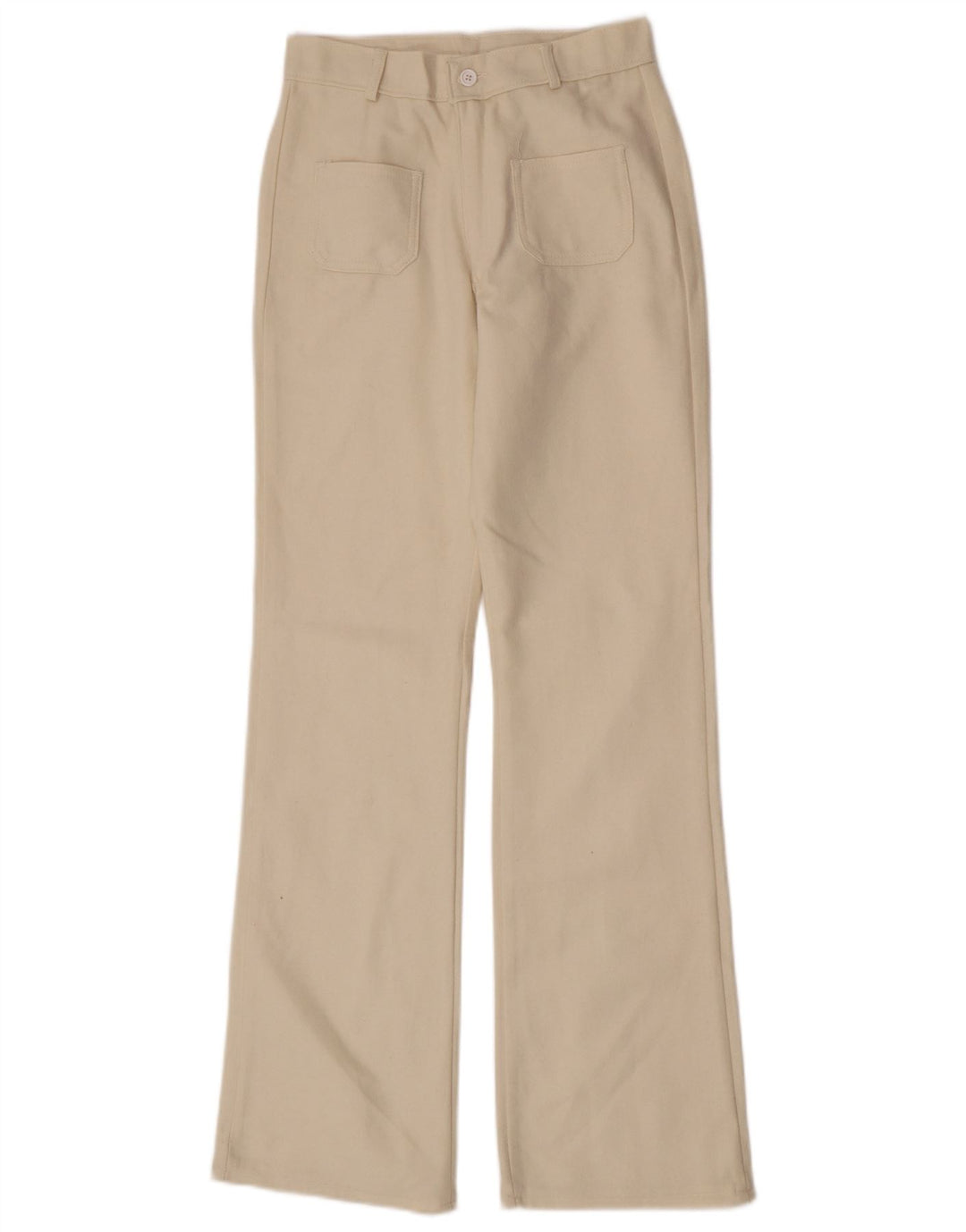 Pantaloni bootcut vintage da donna IT 40 piccoli W26 L33 bianco sporco