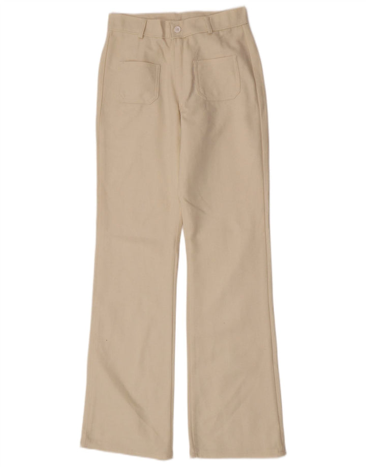 Pantaloni bootcut vintage da donna IT 40 piccoli W26 L33 bianco sporco