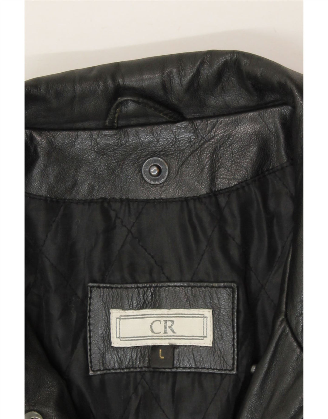 VINTAGE Mens Leather Jacket UK 40 Large Black Leather Vintage Vintage and Second-Hand Vintage from Messina Hembry 